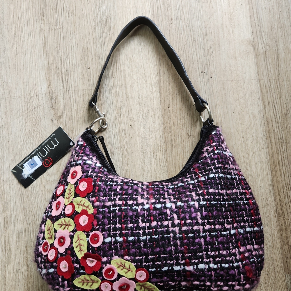 Minicci Purple and Pink Floral Bag